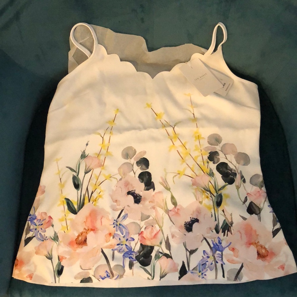 Beautiful white Floral Ted Baker Blouse